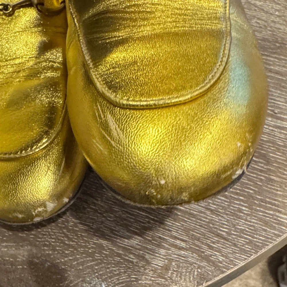 Gucci Women's Gold Mules - Picture 3 of 5